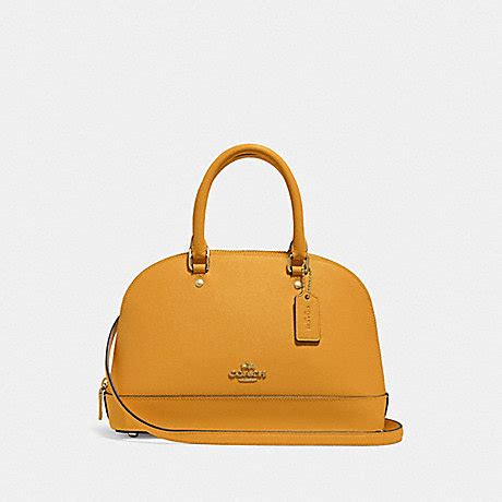 coach factory yellow and gold satchel